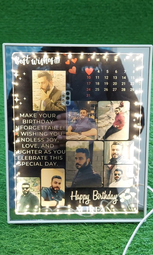 3D LED Mirror Frame - Birthday - Anniversary - Wedding Day